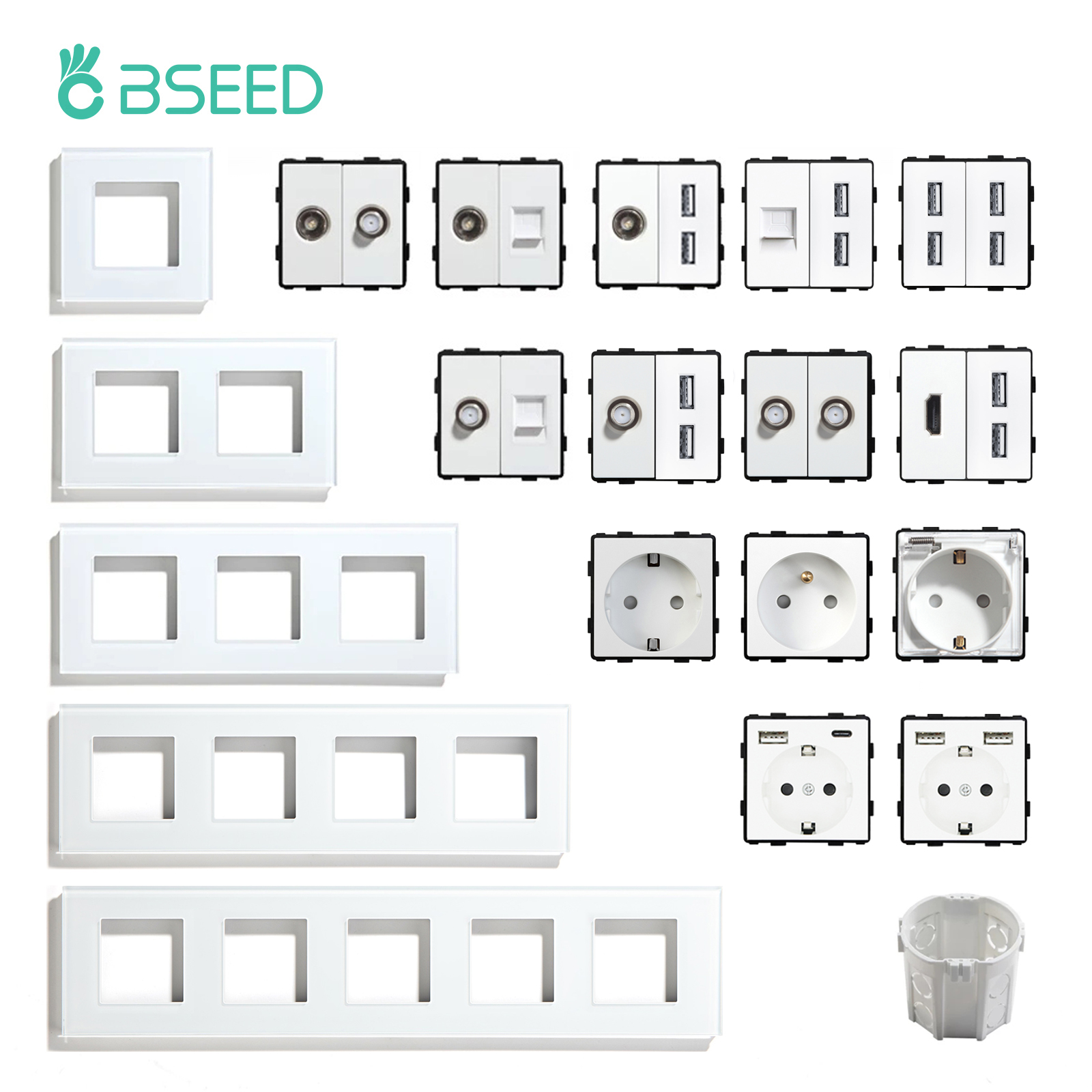 BSEED EU Standard Wall Socket  - đánh giá và giá Home Automation Panel Diy