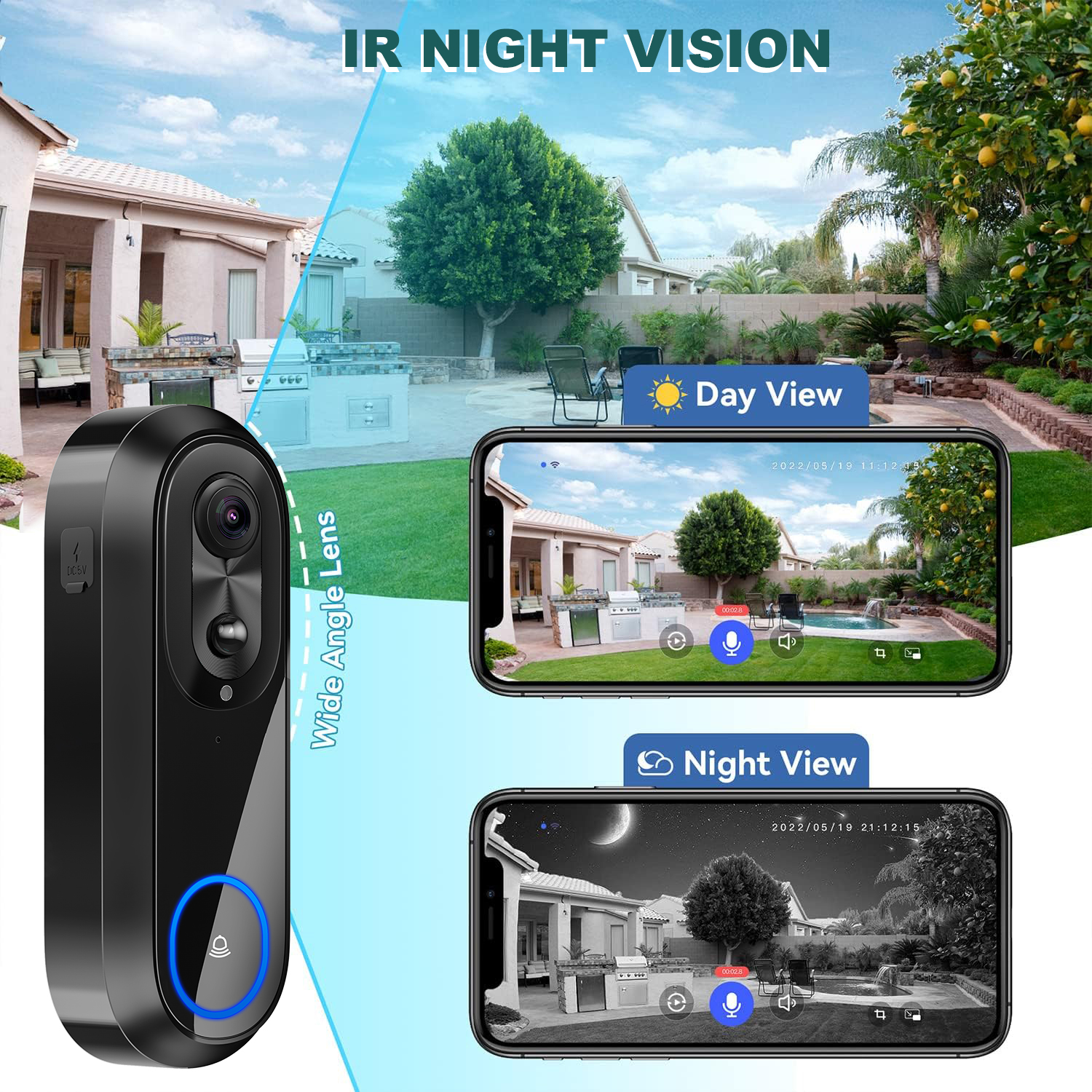 5G 2.4G WiFi Video Doorbell 10 - đánh giá và giá Smart Doorbell Wired