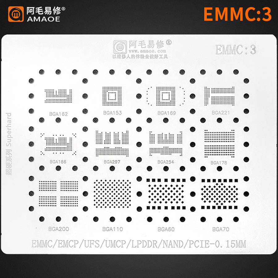 AMAOE EMMC3 BGA Reballing Sten - đánh giá và giá Tasmota Flash Tool