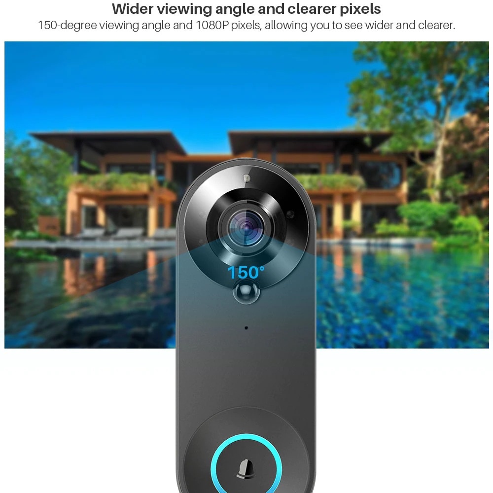Tuya 1080P Wireless WIFI Doorb - đánh giá và giá Smart Doorbell Wired