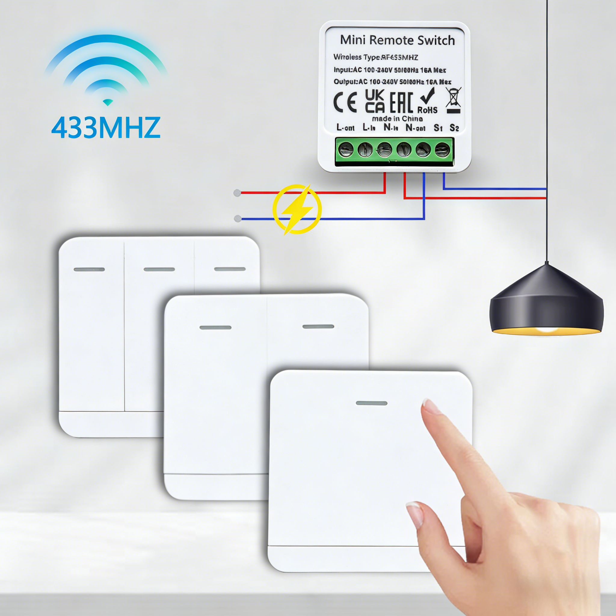 RF 433MHz Smart DIY Wireless S - đánh giá và giá Home Automation Panel Diy